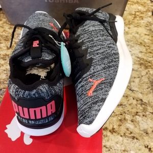 PUMA Ballast Charcoal Pink Black Sneakers